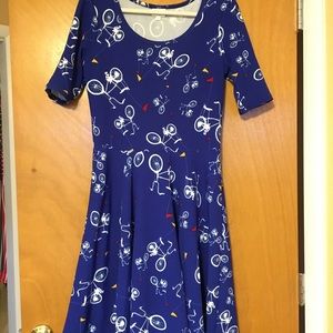Lularoe Nicole bicycle print dress